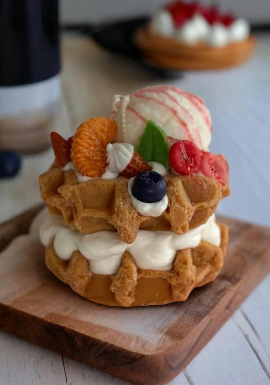 Waffle Candle